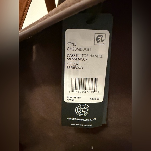 Rebecca Minkoff Brown Suede Darren Shoulder Bag - Picture 6 of 6